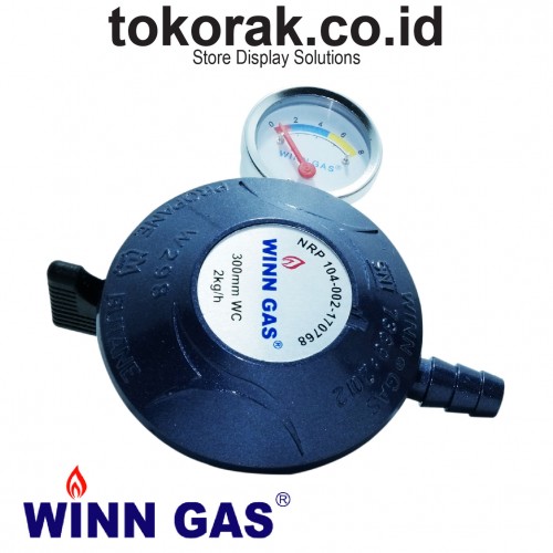 REGULATOR KEPALA KOMPOR GAS METERAN W 298 M TEKANAN RENDAH WINN GAS